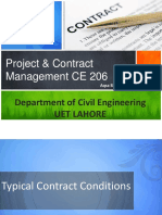 B.SC Civil Engineering: Project & Contract Management CE 206