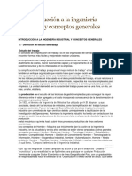 1.1 Introducción A La Ingeniería Industrial y Conceptos Generales