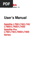 User's Manual: Satellite L700/L740/L745/ L700D/L740D/L745D Satellite Pro L700/L740/L700D/L740D Series