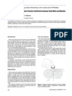 Heat Flux Density and Heat Transfer Coefficient Between Steel Melt and Metallic Substrates