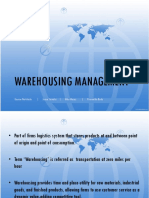 Warehousing Management: Gaurav Narkhede - Josue Servalis - Mike Macas - Praneetha Boda