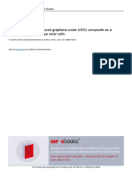 Polyaniline (PANI) /reduced Graphene Oxide (rGO) Composite As A Counter Electrode For Dye Solar Cells