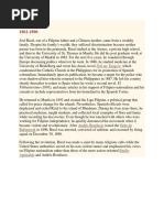 José Rizal: Filibusterismo (1891), and Many Articles in His Support of Filipino Nationalism and His