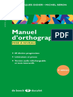 Mise A Niveau D'ortographe PDF