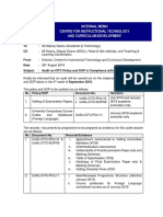 Citc Memo - Citc Iso Audit