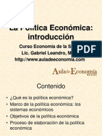 Intro Política Económica