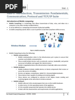 Mobile Computing and Wireless Communication