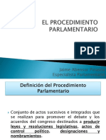 Procedimientos Parlamentarios - Procedimiento Legislativo