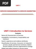 Unit-I: Services Management & Services Marketing