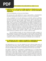 Cuestionario para Examen de Teología Espiritual