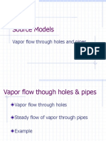 Source Models: Vapor Flow Through Holes and Pipes