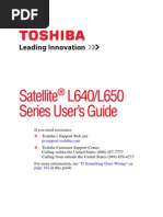 Toshiba Satellite L650 12Q Laptop Manual