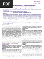 Wound Healing Activity of Herbal Formulation: For Correspondence