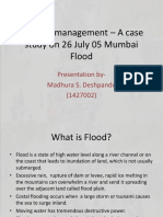 Disaster Management - A Case Study On 26 July 05 Mumbai Flood