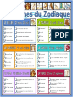 Les Signes Du Zodiaque Comprehension Ecrite Texte Questions Comprehension 29704