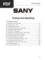 SANY SY215C Testing and Adjusting