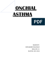 Bronchial Asthma: Made By: Sonakshi Chauhan Rollno. 81 BATCH: 2015-2016