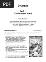 Journal Part 1 Sunless Citadel