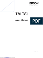 EPSON TM-T81 User's Manual