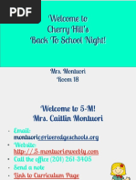 Back To School Night 2019