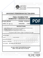 Physical Chemistry 11 (SKF3023)