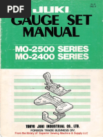 Juki MO-2400, MO-2500 Series Gauge Set Manual PDF