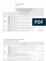 ALT Annual Conference 2019 (#Altc) Programme - Programme