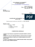 Planificare Chimie - Clasa A VII-A - 2019-2020