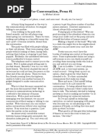 For Conversation, Press #1: by Michael Alvear I've Got A Cell Phone, E-Mail, and Voice Mail. So Why Am I So Lonely?