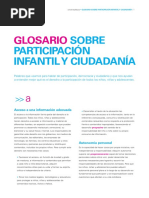 UNICEF. Glosario Sobre Participación Infantil y Ciudadana