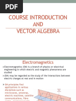 Course Introduction AND Vector Algebra