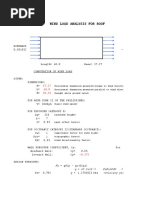 Wind Load Analysis For Roof: PH QGCP - Qi (Gcpi) Q 47.3X10 KZKZTKDV Q 1.2753026 Kpa