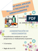 Formulas para Aplicar Dosis y Dilucion de Medicacion