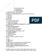 Unit III Risk and Return MCQ