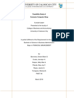 University of Caloocan City: Feasibility Study of Connexio Computer Shop