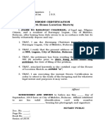 Sworn Certification (With House Location Sketch) : Petition), The Date of Filing of The Petition