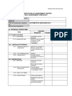 SELF-ASSESSMENT CHECKLIST - Auto NC I