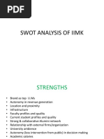 Swot Analysis of Iimk