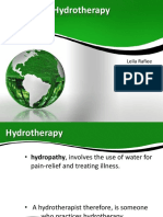 Hydrotherapy: Leila Rafiee Pharmacology 2 Oct 2011