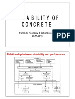 Durability of Concrete: Relationship Between Durability and Performance