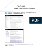 Practical 1: AIM: Installation of Configuration of Python. Along With Its All Major Editors