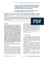 Desenvolvimento de Um Creme Dermatológico Vegetal Rejuvenescedor Facial Contendo EXTRATO DE Hibiscus Sabdariffa