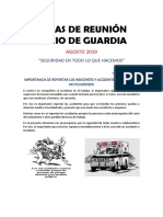 Charlas de Seguridad - Agosto 2019