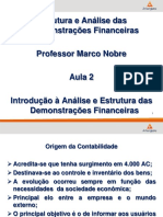 Aula 2 Introdução Á Analise e Estrutura Das Demonstrações Financeiras