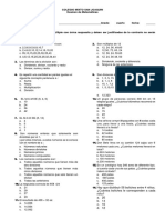 Examen de Matematica Tercer Periodo Grado 4