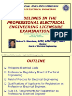 Guidelines in The Professional Electrical Engineer Licensure Examinations