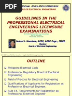 Guidelines in The Professional Electrical Engineer Licensure Examinations