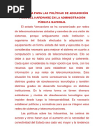 Propuesta para Las Políticas de Adquisición y Uso Del Hardware en La Administración Pública Nacional