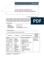 Guía de Producto Académico 1 Ingeniería de Costos