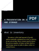 A Presentation On Inventory and Storage